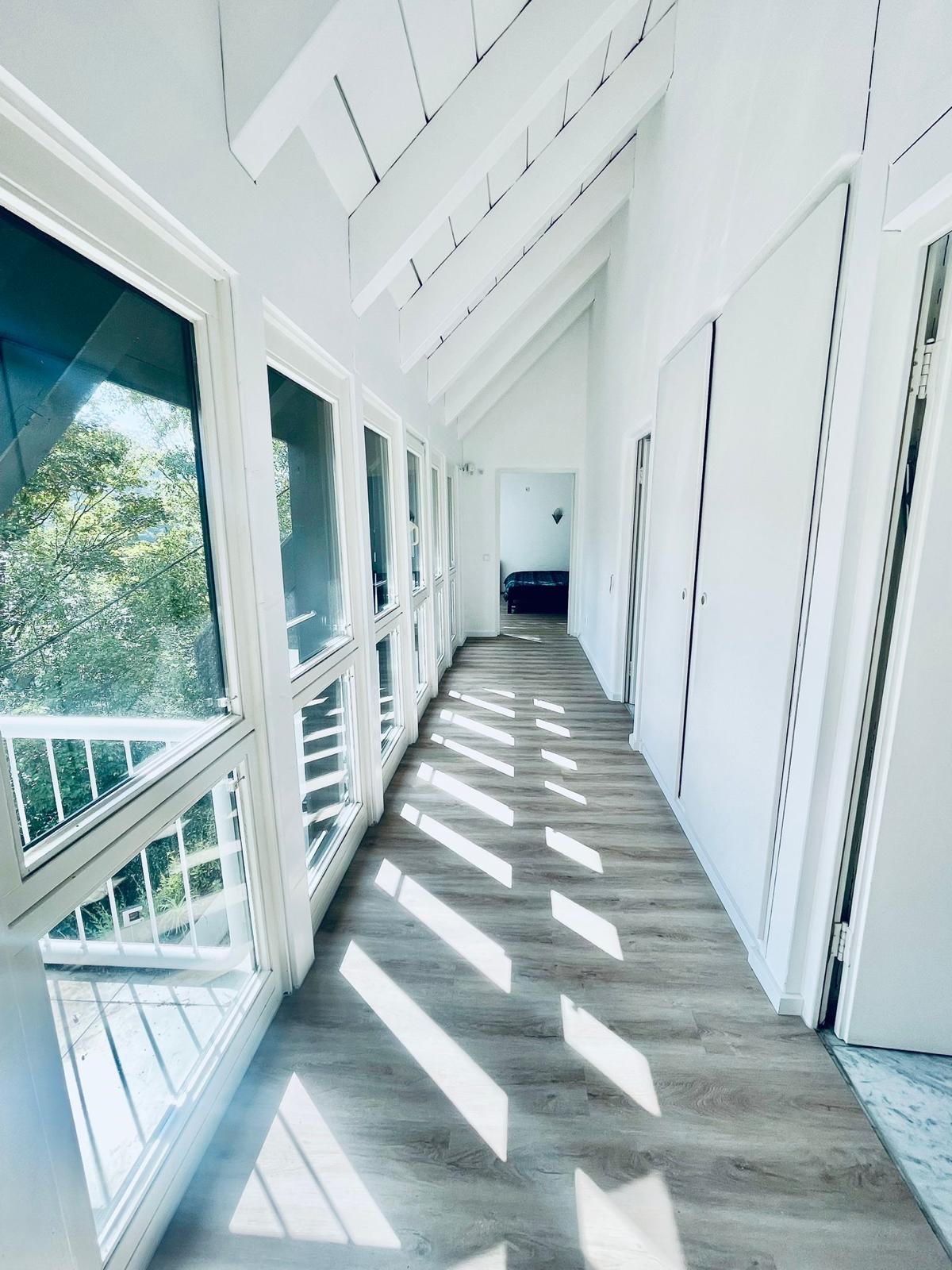 The Riverside Loft hallway